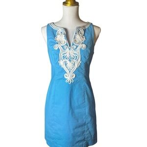 Lilly Pulitzer Gabby Shift Dress Bondi Blue Sz 4